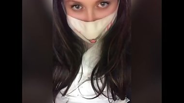 Cute Sissy cums on chair