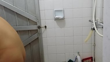 Petite Teen touching herself in the shower Voyeur