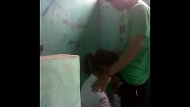 Asian couple fuck in toilets