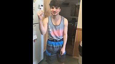 Angry Italian teen smokes a rigatoni