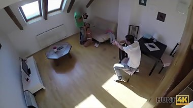 HUNT4K. Smart pickup in the park causes sex with teen beauty indoors