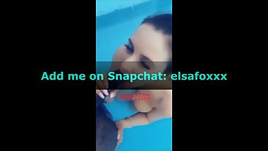 Kathleen Eggleton swimming pool blowjob cum in mouth