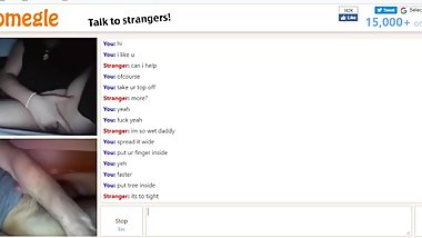 Horny girl masturbates with me on Omegle