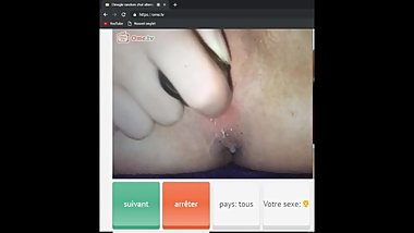 girl tease me with a dildo in her wet pussy till she cum on omegle