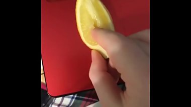 Sexy virgin lemon being fingered for the first time