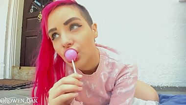 Front Porch Baby girl Tease w Lollipop