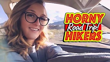 Horny Hikers Public Flashing Deepthroat Cock Suck - Molly Pills - POV GFE