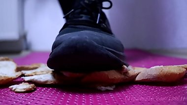 Bread Crush and Fitness(Sneakers and Barefoot) For Full Clip Visit My Store