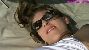 Hot blonde deepthroats a big dick