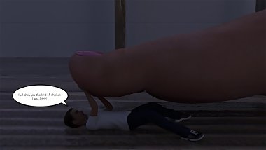 Giantess mom plays with her son - COMIC