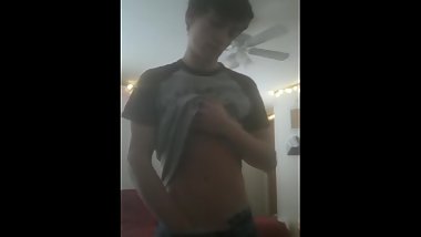 Hot Teen Guy Strips and Jerks to Orgasm
