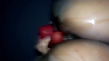 Ebony Teen Squirting On Dildo