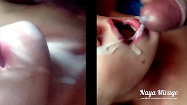 Naya Mirage - Oral Creampie - 2 simultaneous