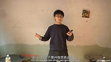 Young man wu haohao takes a selfie with miss sex act art film