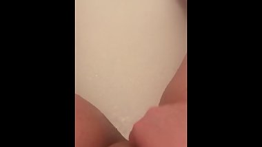 Cumming in the shower
