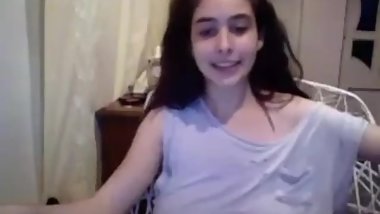 Cute Young Teen with Amazing Tits on Webcam