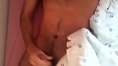 19 years old virgin jerking off alone at home and cums so much