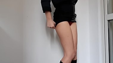 Very hot dancing in black dress