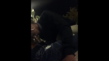 Sneaky bbc deepthroat from cute ebony teen