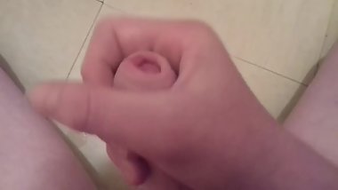 cumming in the school cubicle
