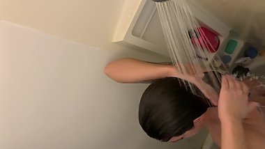 Shower peaking until she caught me
