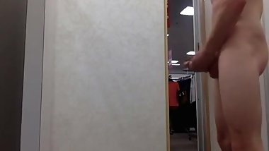 Nude car driver/.wank beside the road Gets in the undressing room