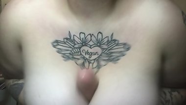 playing my my huge tits