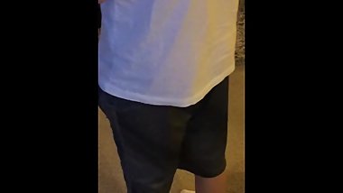 Thick teenager shows his ass on camera