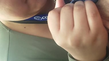 Laocian Asian sucks my cock at work in public